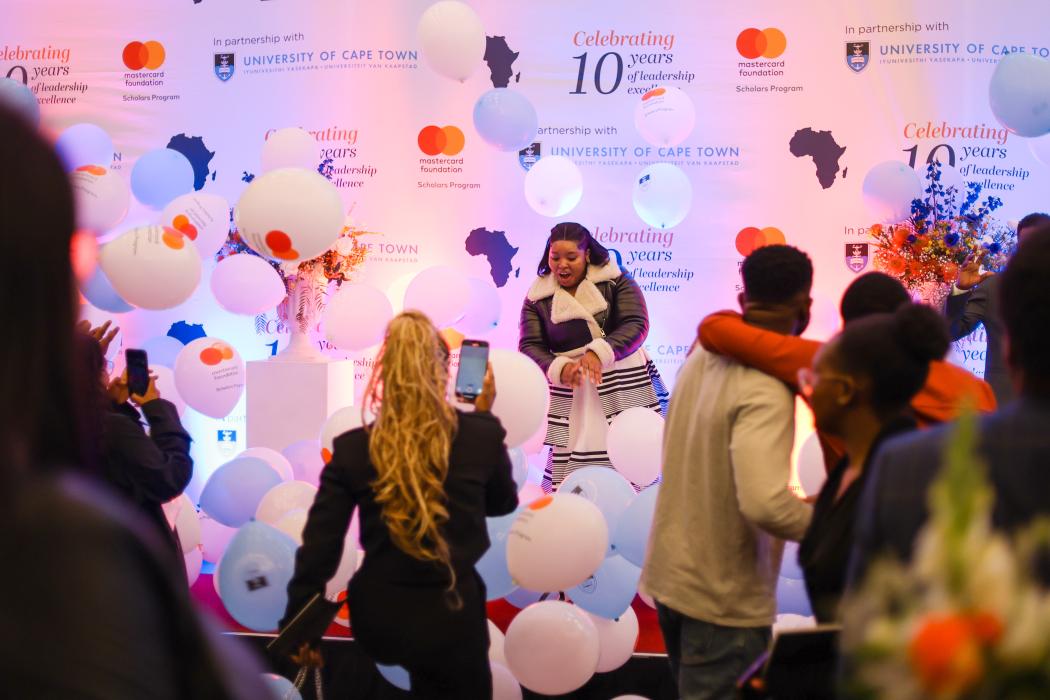Balloon drop at Scholars Concert