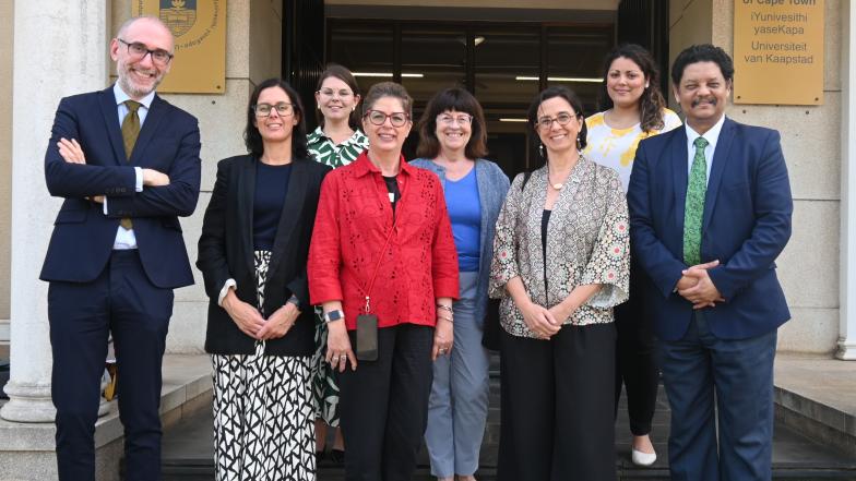 A4U Spain delegation with International Director Quinton Johnson, Dr Alvaro de la Cruz-Dimbriz , Senior Lecturer and Ms Judith Roberts, SSA Coordinator UCT.