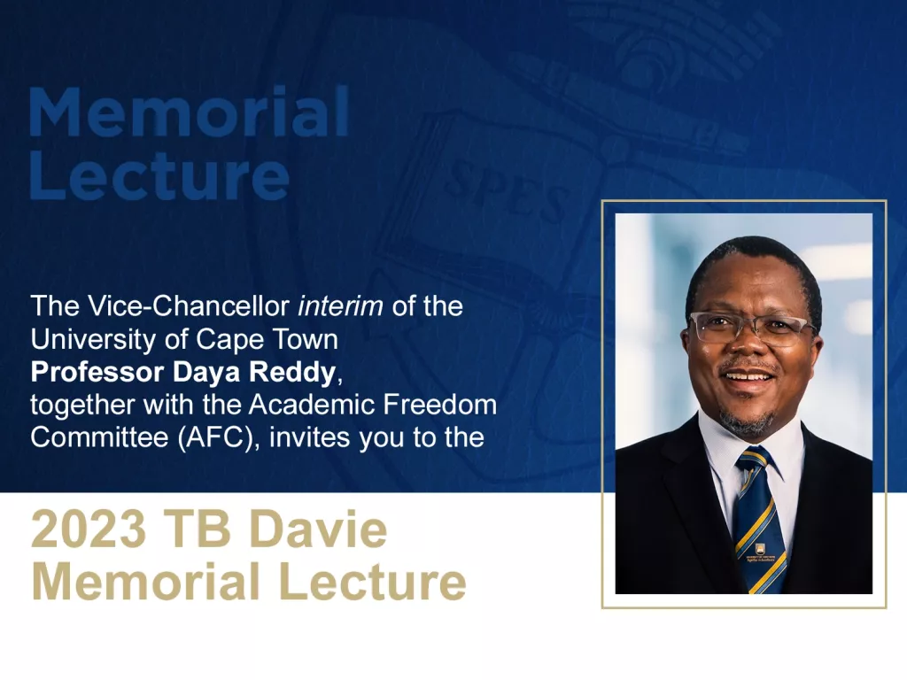 TB Davie Memorial Lecture