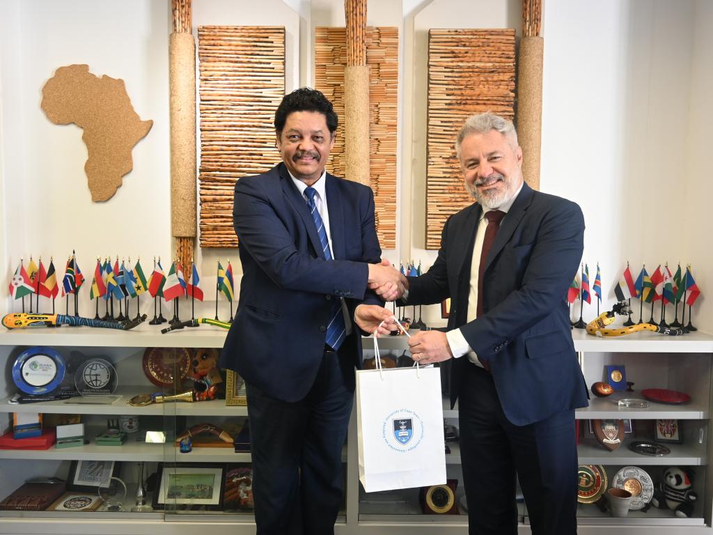 UCT internatinal Director Quinton Johnson and Deputy Head of Mission Mr. Murilo Vieira Komniski