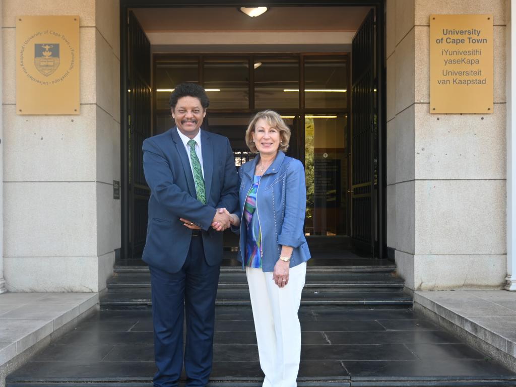 UCT internatinal Director Quinton Johnson Dr Mona Nemer, Canada’s Chief Science Advisor
