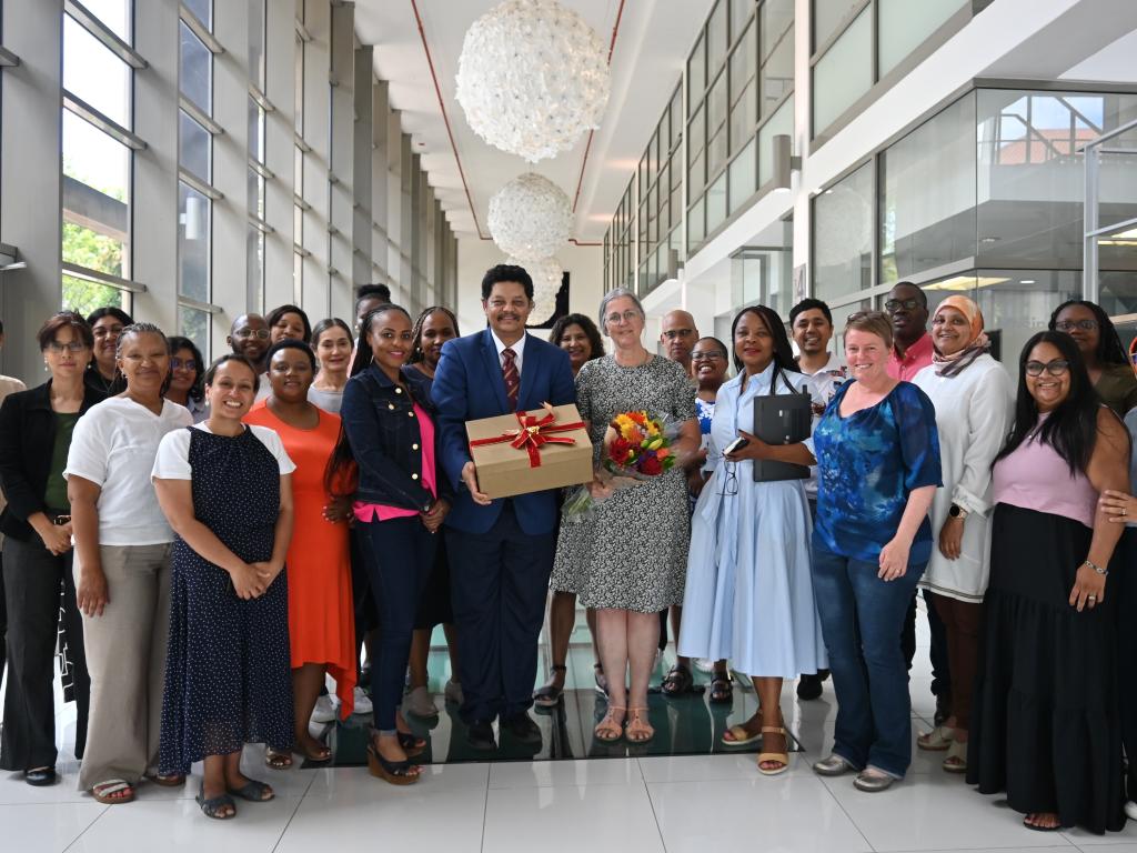 International Office staff and DVC for Research and Internationalisation Professor Sue Harrison